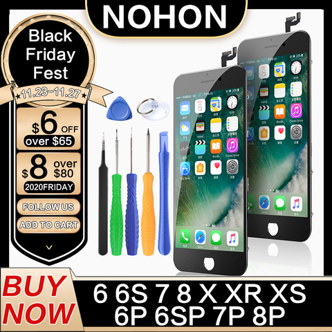 NOHON LCD Display For iPhone 6 6S 7 8 Plus X XS XR Screen Replacement HD 3D Touch Digitizer Assembly AAAA Mobile Phone LCDs Hot ► Photo 1/6