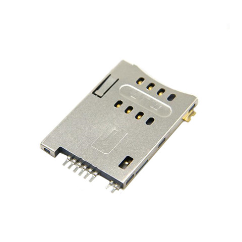 10PCS 6+2 Pins SIM Card Slot 8p 8pin Self Push SIM Socket MUP-C720 without column ► Photo 1/3