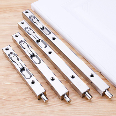 304 Stainless Steel Home Gate Door Latch Bolt Security Guard Flush Latch Bolt Slide Lock Slide Bolt Hardware 8/10/12inch ► Photo 1/5