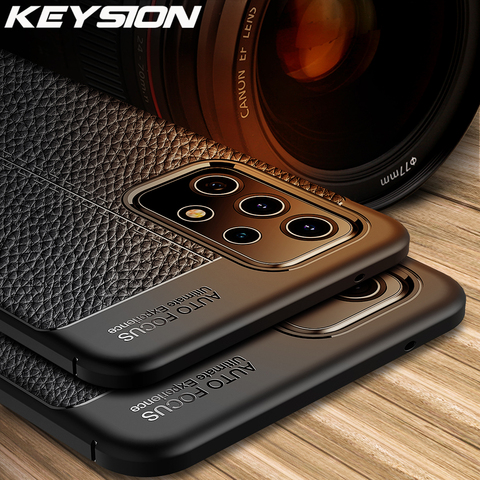 KEYSION Shockproof Case for Samsung A52 A72 5G Luxury Leather texture soft silicone Phone Back Cover for Galaxy A52 5G A72 A32 ► Photo 1/1