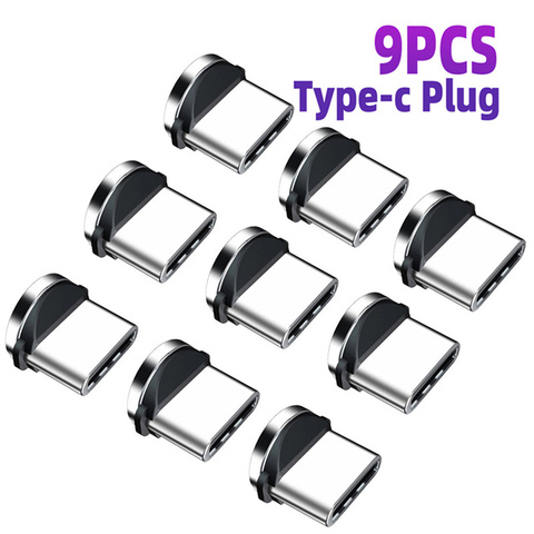 9pcs Converter Charging Cable Adapter For Mobile Phone 360 Degree Rotation Magnetic Tips Replacement Parts Easy Operate Durable ► Photo 1/3