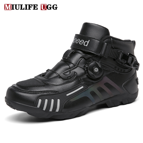 Professional Motorcycle Racing Boots Winter MTB Flat Cycling Shoes Men Speed Route Road Motorbike Sneakers Women Riding Sports ► Photo 1/6