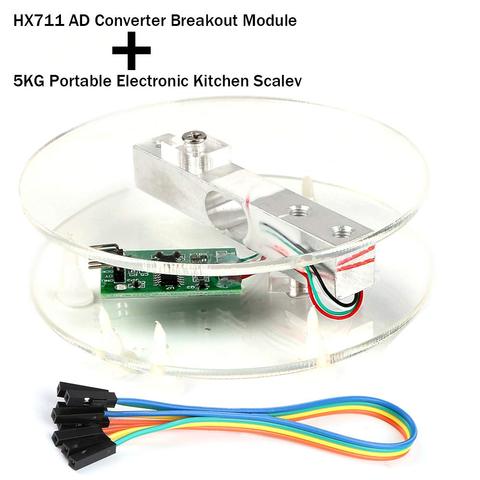 Digital Load Cell Weight Sensor HX711 AD Converter Breakout Module 5KG 10KG Portable Electronic Kitchen Scale for Arduino Scale ► Photo 1/6