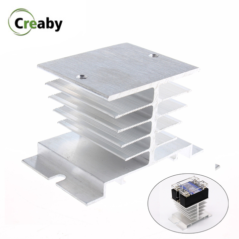 SSR Solid State Relay Radiator Aluminum Heat Sink Dissipation Radiator Black White 50*60*50mm Suitable For 10-40A SSR Relay ► Photo 1/6