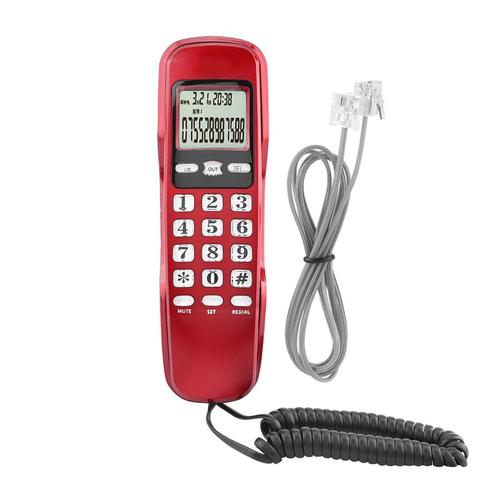 Mini Wall Telephone Dual Caller ID DTMF/FSK Home Office Hotel incoming memories Caller ID Call Back LCD Display Landline Phone ► Photo 1/1