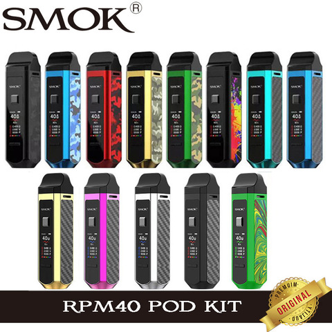 SMOK RPM40 Pod Vape Kit 1500mAh RPM 40 4.3ml Cartridge RPM Mesh Coil 4.5ML Nord Pod RBA E Cigarette Vaporizer VS RPM80 Pro ► Photo 1/6