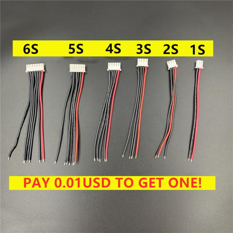 Lipo Battery 1S 2S 3S 4S 5S 6S 22AWG 100mm Balancing Cable Plug Line Wire IMAX B6 Wire Connector Charging ► Photo 1/6