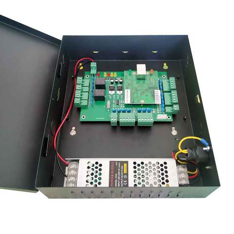 TCP/IP two door access control kit 100-240V input 10A output power supply  two way wiegand 26/34 reader and two exit button,T02 ► Photo 1/6