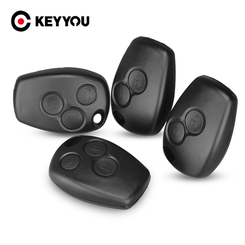 KEYYOU For Renault Megane Modus Espace Laguna Duster Logan Sandero Fluence Clio Kango For Nissan Fob Shell 2/3 Button Key Case ► Photo 1/6