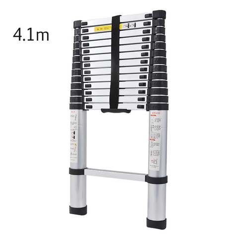 DLT-A Single-sided Straight Ladder 4.1 Meters Telescopic Ladder High-quality Thickening Aluminum Alloy Portable 14 Steps Ladder ► Photo 1/6