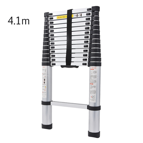 DLT-A Single-sided Straight Ladder 4.1 Meters Telescopic Ladder High-quality Thickening Aluminum Alloy Portable 14 Steps Ladder ► Photo 1/6