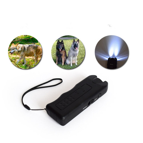 Ultrasonic Dog Chaser Away Self Defense safety wolf Stops Aggressive Animal Attacks Deterrent Repeller Defence Flashlight Stick ► Photo 1/4