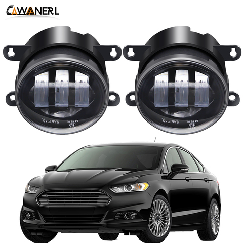 Fog Light Assembly For Ford Mondeo Fusion 2013 2014 2015 2016 Car 30W 4000LM Front Bumper LED Fog Lamp DRL White Amber 12V ► Photo 1/6