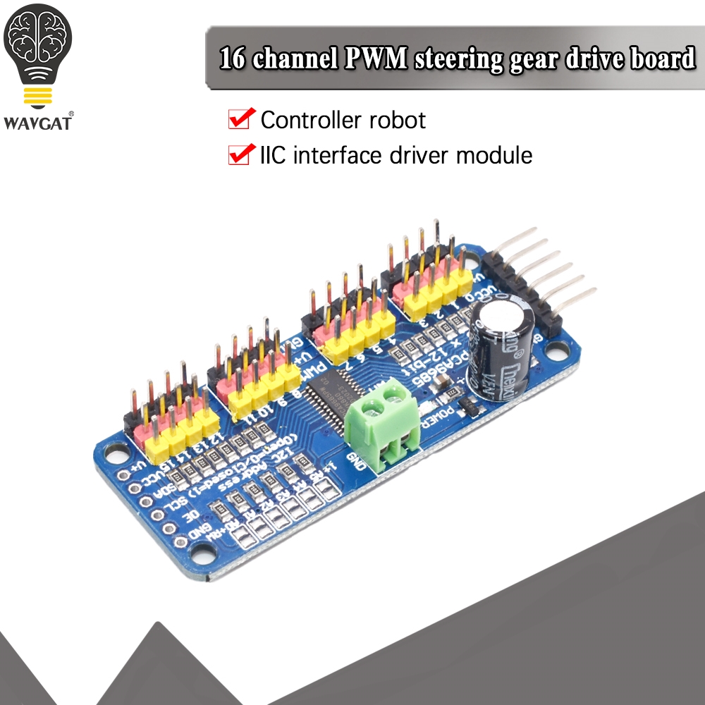 KEYESTUDIO 16-Channel 12-bit Servo Motor Driver Board I2C Interface for Arduino R3 Controller