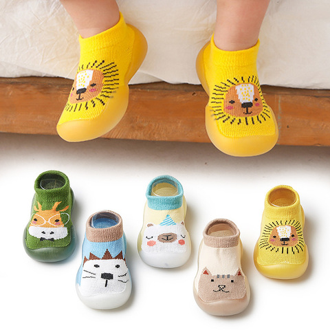 Baby Sock Shoes Anti-slip Spring Autumn Cartoon Animal Breathable Shoes Baby Girl Baby Boy Soft TPE Sole Baby Boy Casual Shoes ► Photo 1/6