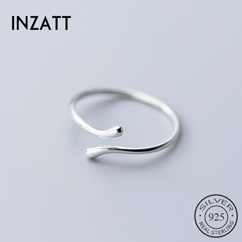 INZATT Real 925% Sterling Silver Geometric Adjustable Ring For Fashion Women Party Minimalist Fine Jewelry Punk Accessories Gift ► Photo 1/5