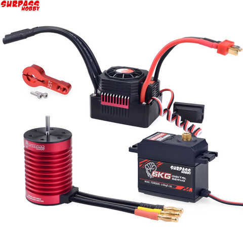 KK Waterproof Combo F540 4370KV Brushless Motor w/ 45A Brushless ESC + S0600M 6KG Servo for 1/10 RC Car / Tamiya Axial Redcat ► Photo 1/6