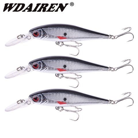 1Pcs 10cm 9.2g Minnow Fishing Lure Wobbler Crankbait Artificial Hard Plastic Bait 3D Eyes Fishing Tackle peche pesca jerkbait ► Photo 1/6