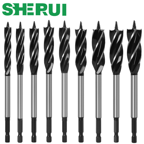 10mm-35mm Twist Drill Bit Set Wood Fast Cut Auger Carpenter Joiner Tool Drill Bit For Wood Cut Suit for woodworking ► Photo 1/6