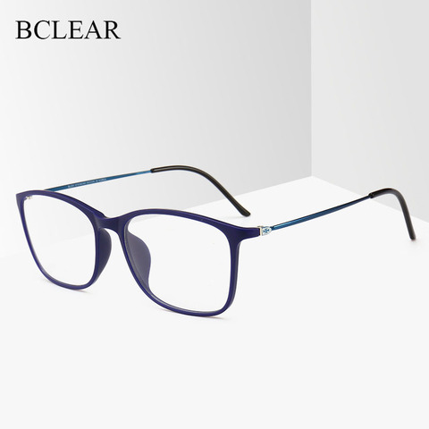 BCLEAR Fashion TR90 Glasses Frame Men or women Ultralight Unisex Square Plain Glass Eyeglasses Male Optical Frame Eyewear Hot ► Photo 1/6