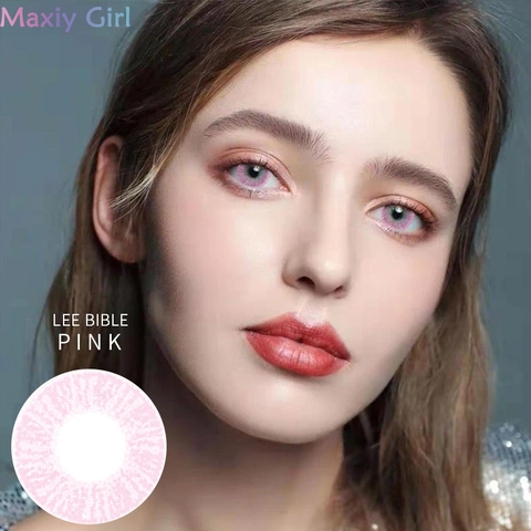 Pink Contact Lenses Light Colored For Big Eyes Beautiful Pupil Natural Look Prescription Halloween Cosplay Soft Cosmetic Lens ► Photo 1/6