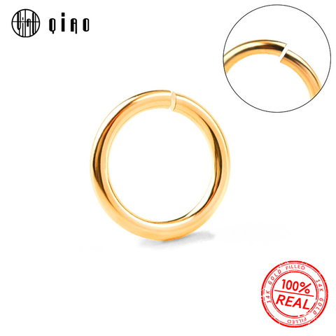 10pcs 0.5/0.64/0.76/0.81mm 14K gold filled open jump rings 14K gold Split Ring For Making Keychains & Bracelet Jewelry Findings ► Photo 1/6