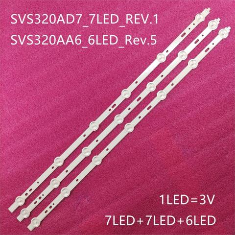 TVs LED Backlight Strips For Philips 32PFL3107H/12 /60 TV Bars SVS320AA6_6LED_Rev.5 Bands Rulers SVS320AD7_7LED_REV.1 LTA320AP33 ► Photo 1/5