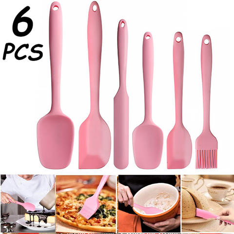 Non-Stick Silicone Cream Spatula Scraper Spoon Oil Brush Heat-Resistant Spatulas Flexible Kitchen Utensils for Baking Cooking ► Photo 1/1