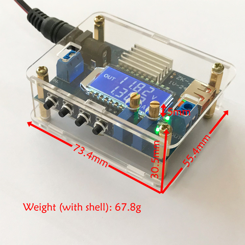 high precision DC DC Buck Converter CC CV Power Module 1-24V 3A Adjustable Regulated power supply capacity Voltmeter ammeter ► Photo 1/6