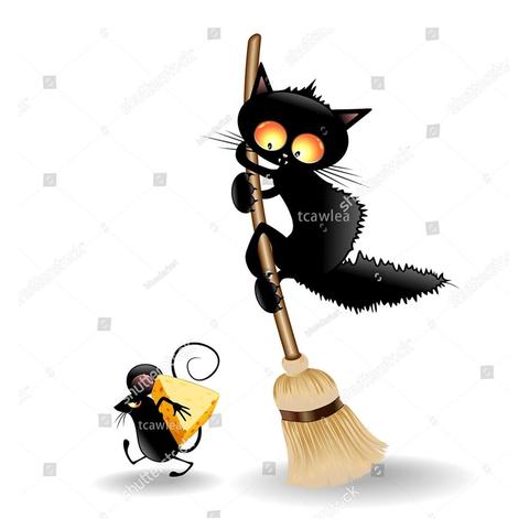 Broom Cat Cheese Mouse Cutting Dies Metal Animals Stencil For DIY Scrapbooking Card Craft Decorative ► Photo 1/2