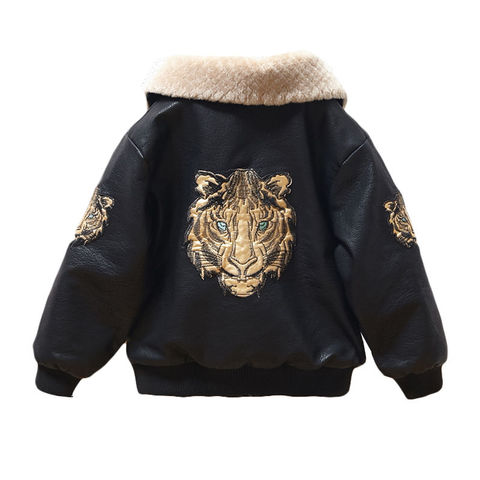 2022 Baby Girl Boy Spring Autumn Winter PU Coat Jacket Kids Fashion Leather Jackets Children Coats Overwear Clothes ► Photo 1/6