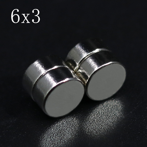 10/50/100/500 Pcs 6x3 Neodymium Magnet 6mm x 3mm N35 NdFeB Round Super Powerful Strong Permanent Magnetic imanes Disc 6x3 ► Photo 1/6