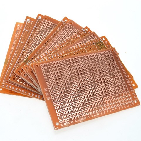 WAVGAT 10Pcs 5*7 PCB 5x7 PCB 5cm 7cm DIY Prototype Paper PCB Universal Board yellow ► Photo 1/6