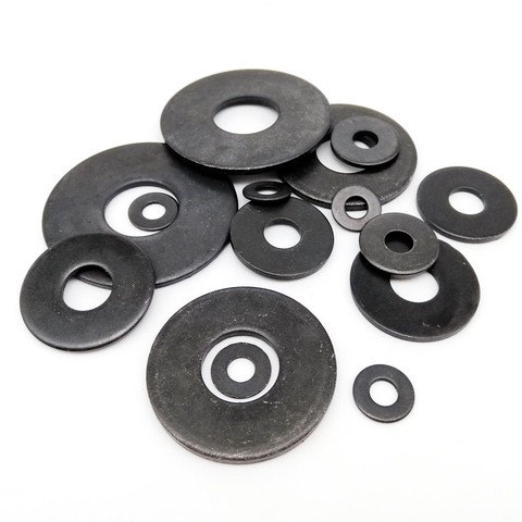 2/50pcs M3 M4 M5 M6 M8 M10 M12 M14 M16 Black Grade 8.8 Steel Large Size Oversize Big Wider Flat Washer Plain Gasket High Quality ► Photo 1/6