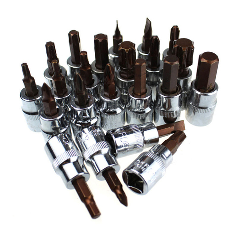 1pc 3/8 Drive Torx Hex Phillips Pozi Socket Bits T50 T55 T60 Screw Drivers H8 H10 Socket Allen Key Screwdriver Bit ► Photo 1/2