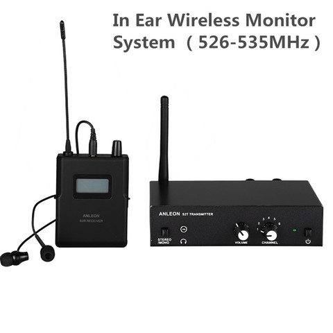 ANLEON S2 Stereo Wireless Monitor System Wireless Earphone Microphone Transmitter System 526-535Mhz 100-240V NTC Antenna Kit ► Photo 1/6