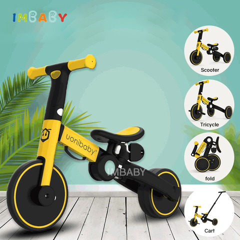 IAMBABY 5-in-1 Infant Trike Foldable Baby Balance Bike Multi-function Kids Kick Scooter Child Stroller for 1-6 Years Old ► Photo 1/6