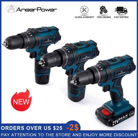 12V 16.8V 21V Cordless Drill Power Tools Wireless Drills