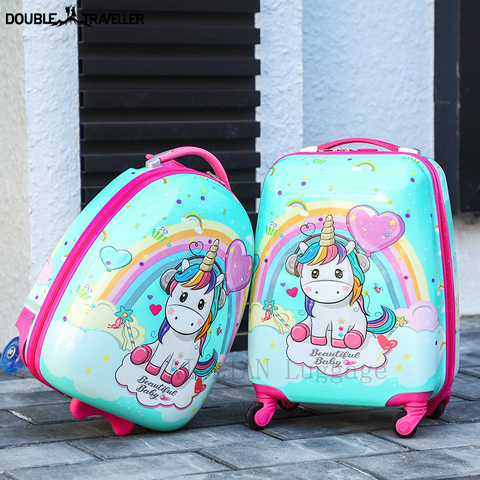 kids travel suitcase 16''18inch carry ons luggage trolley case for girls boys gift cabin rolling luggage spinner cute Cartoon ► Photo 1/6