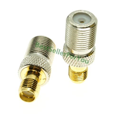 1PCS F Type Female Jack To SMA female Straight RF Coaxial Adapter F Connector To SMA Convertor Gold Tone ► Photo 1/1