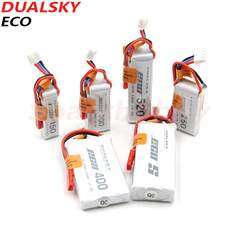 2PCS DUALSKY ECO fixed-wing aircraft Lipo battery 2S 7.4V 120/250/300/400/520/800mAh 25C/30C For RC F3P 3D aircraft ► Photo 1/6