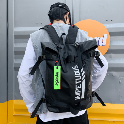 MJZKXQZ Trend Backpack Unisex Fashion Oxford Hip Hop Men's Streetwear Backpack Large Transparente Travel Bag Package Mochila Sac ► Photo 1/6