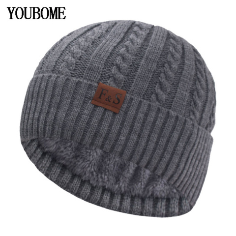 Beanies Knitted Hat Men's Winter Hats For Women Skullies Brimless Cap Gorras Bonnet Sport Male Beanie Warm Thick Winter Hat Cap ► Photo 1/6