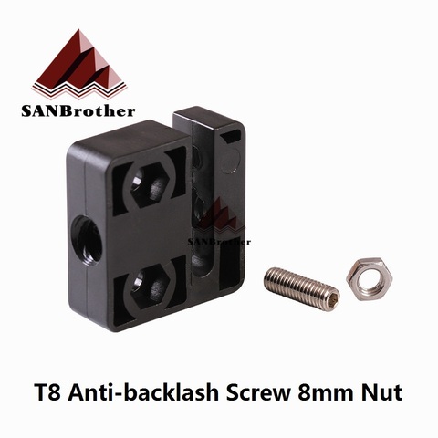 3D Printer Accessories T Openbuilds Type Anti-backlash Nut Block T8 Screw 8mm Screw Pitch 2mm POM Material Top Quality. ► Photo 1/5