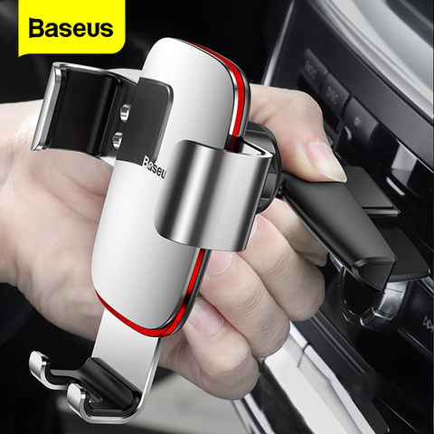 Baseus Gravity Car Phone Holder for Car CD Slot Mount Stand for iPhone 12 11 X Pro Max Samsung Metal Cell Mobile Phone Holder ► Photo 1/6