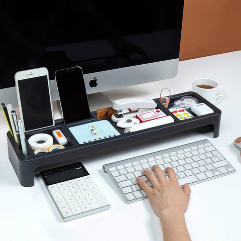 Office Stationery Storage Box Keyboard Storage Rack Stationery Organizer Pencil Holder Cell Phone Stand Grid Multi-function ► Photo 1/6