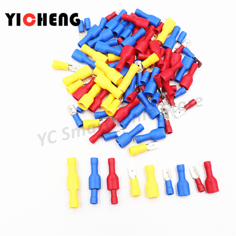 100pcs connection terminal cold-pressed terminal block terminals for   wire cable crimping kit  wire connector FDFD MDD ► Photo 1/4