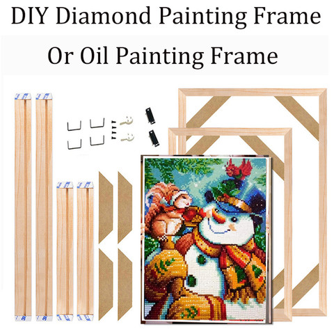 2022 Christmas DIY Wood Frame For Diamond Painting DIY diamond mosaic Wall Frame diamond embroidery full Frame home decortion ► Photo 1/6