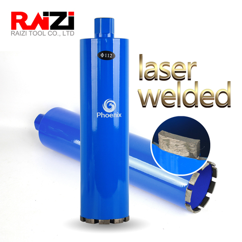 Raizi 20-120mm Wet Laser Welded Diamond Drill Bit M22 for Concrete Wall Air Conditioner 1-1/4