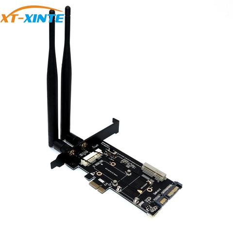 PCI-E WiFi Adapter Mini PCI-E to PCI-E Network Card mSATA SSD to SATA 2.5 Adapter with SIM Card Slot for 3G/4G/LTE Wi Fi Adapter ► Photo 1/6